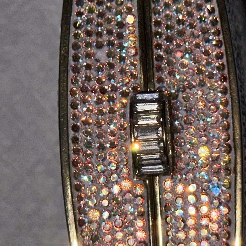 RARE JUDITH LEIBER SWAROVSKI CRYSTAL PAVE MINAUDIERE CLUTCH Vintage, collectors - Picture 6 of 17